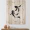Designart - Monochrome Vintage Fish II - Nautical & Coastal Print on Natural Pine Wood